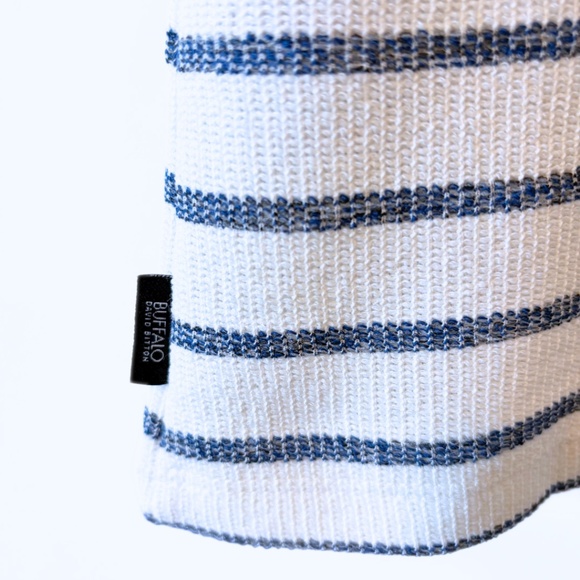 Buffalo David Bitton Sleeveless Blue and White Striped Top Size M - Picture 5 of 7